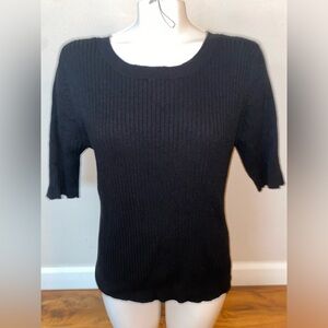 Lane Bryant Black Quarter Sleeve Sweater